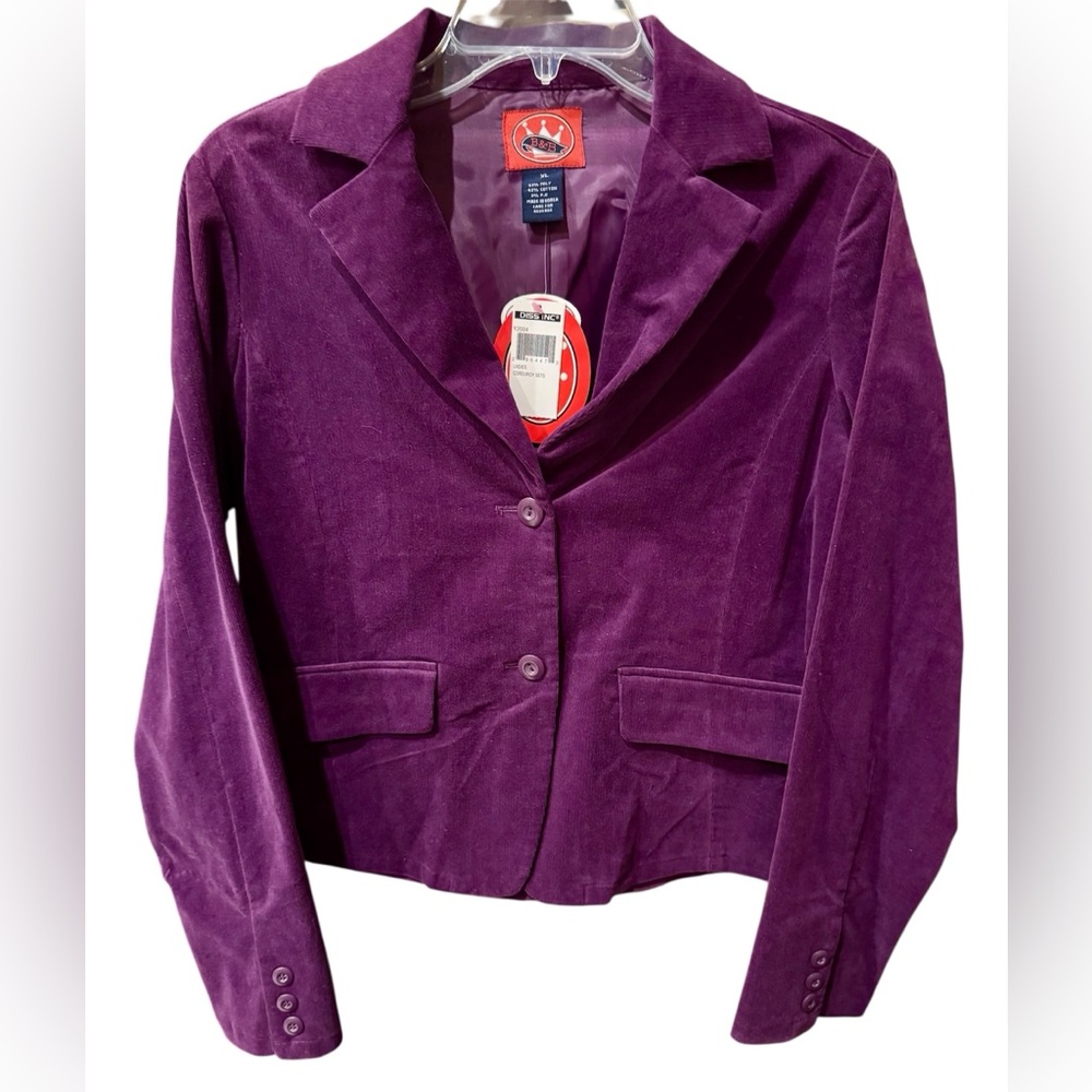 NWT B&B size XL Stretch Blazer Jacket Retro 90s Y2K Plum Purple